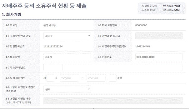 금감원 제출 화면 1